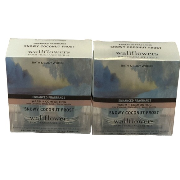 Bath & Body Works Other - 4 Bath Body Works FROSTED COCONUT SNOWBALL Wallflower Fragrance Oil Bulb Refill